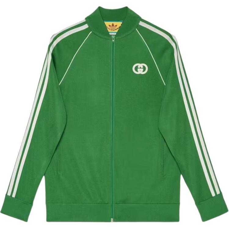Gucci adidas Originals Green Striped Logo Zip Jacket 701418-XKCIH-3229