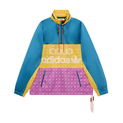 GUCCI adidas Originals Multicolor Logo Embroidered Jacket. 691429-Z8A2G-4698