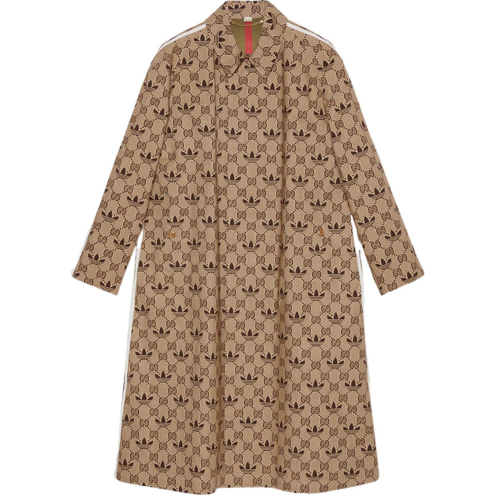 Gucci x adidas Originals Multicolor Logo Jacquard Tricolor Collar Coat 722263-ZALAU-2270