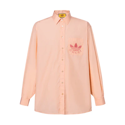 Gucci Adidas Originals Pink Logo Embroidered Long-Sleeve Shirt 691521-ZAJPM-5307