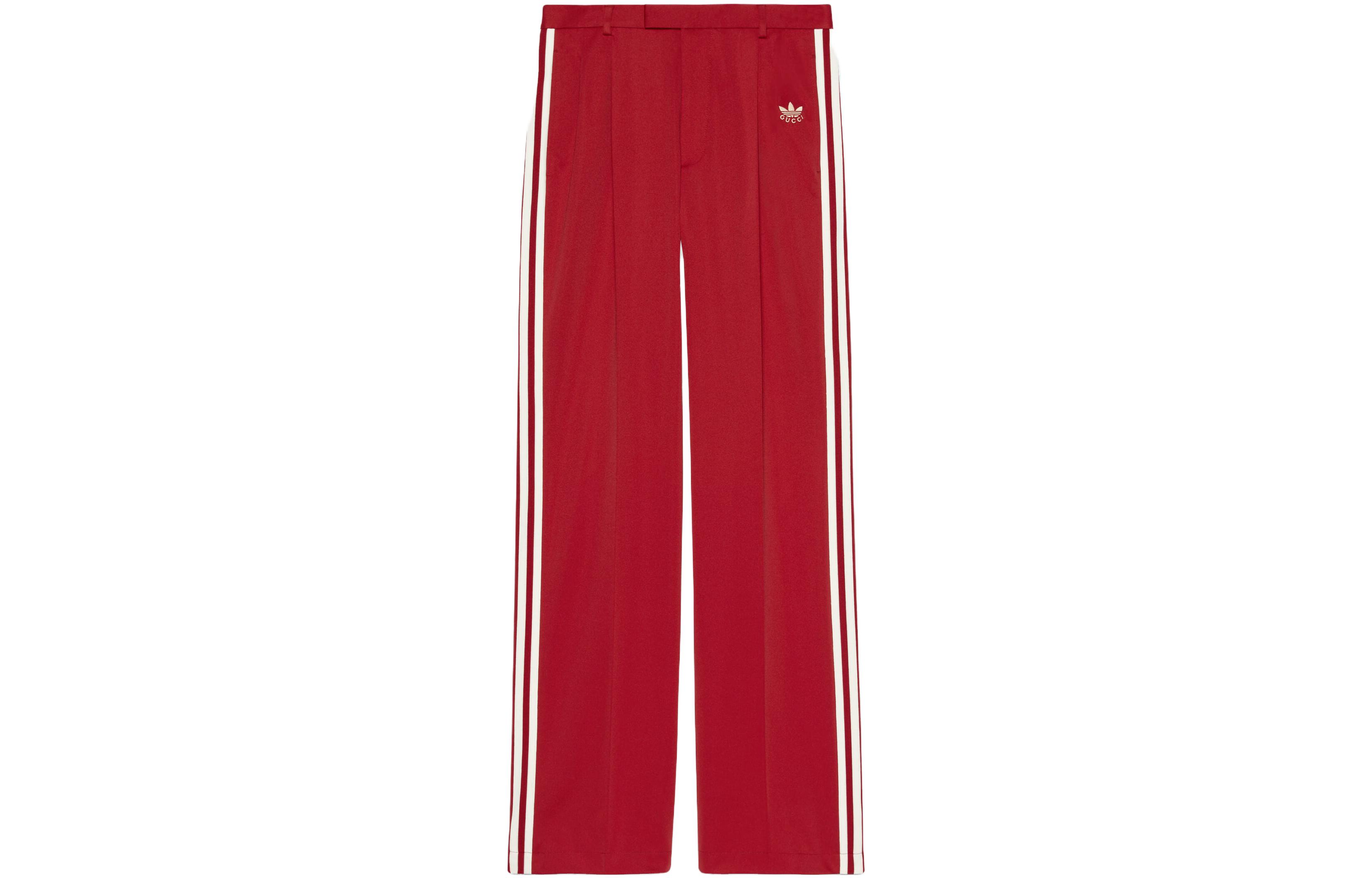 Gucci adidas Originals Red Striped High-Waist Joggers 714885-ZAKQU-6429