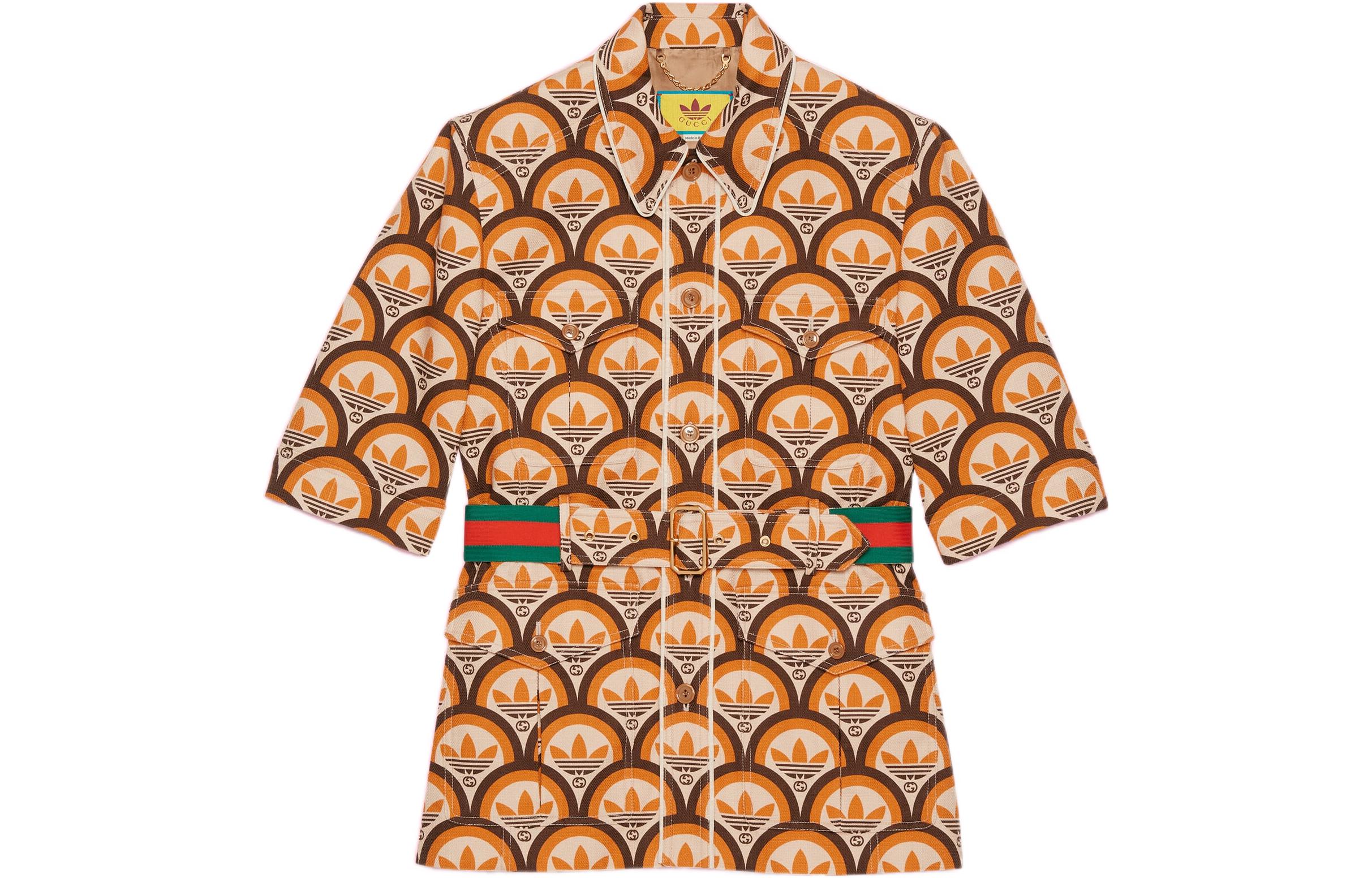 Gucci adidas Originals SS22 Interlocking G Logo Jacket Brown 701814-ZAIXM-2391