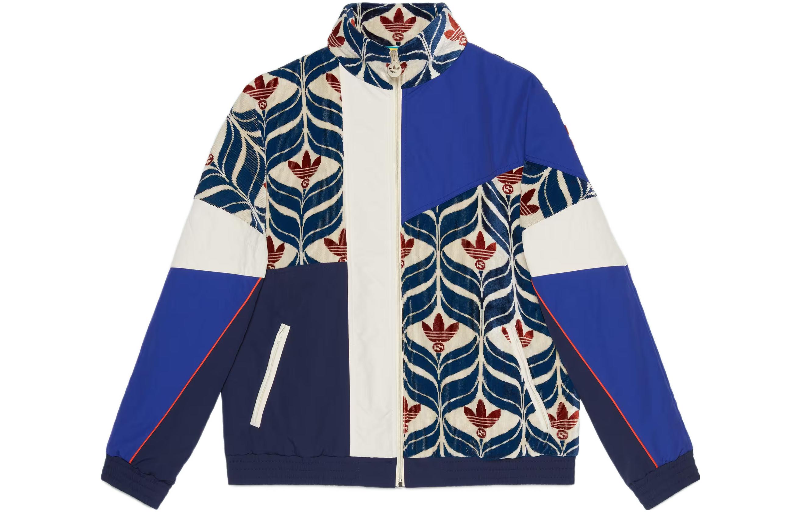 Gucci adidas Originals SS22 Logo Print Zip Jacket Multi-Color 725493-ZALJY-9241