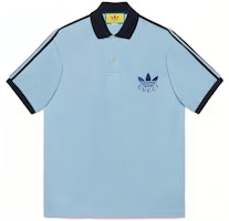 Gucci x adidas Originals SS23 Blue Striped Logo Short Sleeve Polo 700497-XJEVF-4807 Gucci x adidas Originals SS23 Blue Striped Logo Short Sleeve Polo 700497-XJEVF-4807
