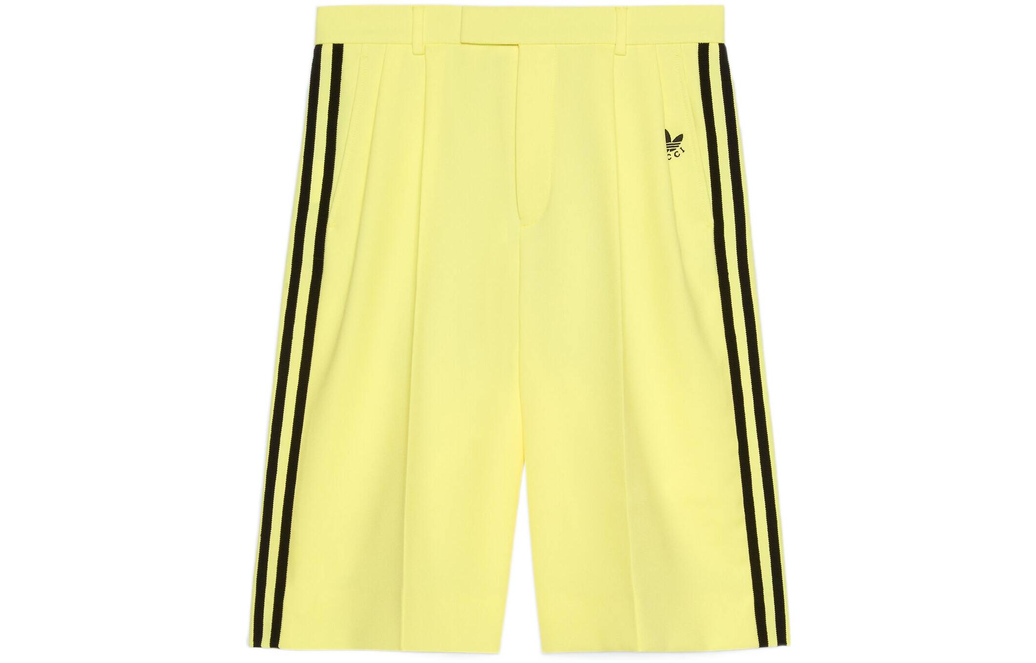 Gucci adidas Originals SS23 Yellow Casual Striped Shorts 722512-ZALDA-7387