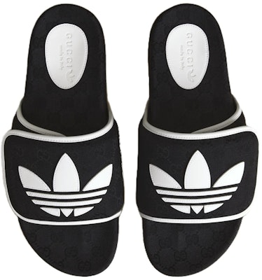 Gucci x adidas Slide Sandal 'Black GG Monogram' IE2275 Details for Gucci x adidas Slide Sandal 'Black GG Monogram' IE2275