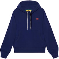 Gucci x Adidas SS22 Blue Logo Embroidered Hoodie for Men 700446-XKCH8-4330 Gucci x Adidas SS22 Blue Logo Embroidered Hoodie for Men 700446-XKCH8-4330