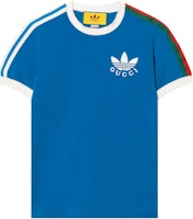Gucci x Adidas SS22 Blue Logo Print Unisex T-Shirt 691637-XJEKL-4744 Gucci x Adidas SS22 Blue Logo Print Unisex T-Shirt 691637-XJEKL-4744