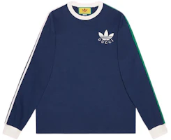 Gucci x adidas SS22 Logo Crewneck Striped Long Sleeve Tee Navy Unisex 700506-XJEKO-4622 Gucci x adidas SS22 Logo Crewneck Striped Long Sleeve Tee Navy Unisex 700506-XJEKO-4622