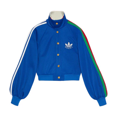 Gucci Adidas SS22 Logo Striped Jacket Unisex Cobalt Blue 693406-XJEGU-4153