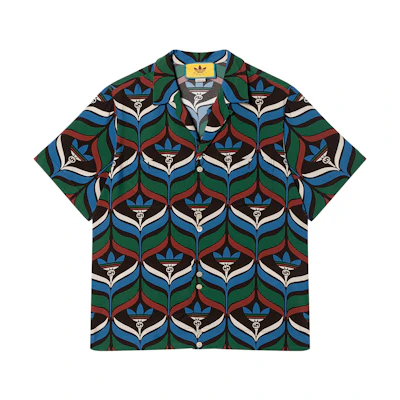 Gucci adidas SS22 Pattern Short-sleeve Double-breasted Shirt Multicolor Men 702467-ZAJOV-2054