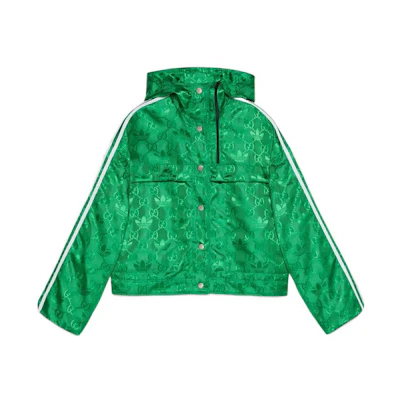 Gucci adidas SS22 Striped Pilot Hoodie Jacket Unisex Green 697438-ZAJFW-3778