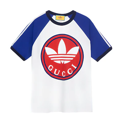 Gucci adidas SS23 Letter Logo Print Ivory Cotton T-Shirt 722938-XJE1F-9221
