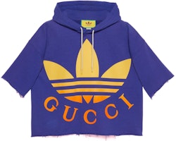 Gucci x adidas SS23 Logo Print Cotton Hoodie in Navy 722954-XJE1G-4622 Gucci x adidas SS23 Logo Print Cotton Hoodie in Navy 722954-XJE1G-4622