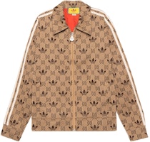 GUCCI x adidas SS23 Logo Print Long Sleeve Polo Jacket Khaki Menswear. 722998-XJE1O-9742 GUCCI x adidas SS23 Logo Print Long Sleeve Polo Jacket Khaki Menswear. 722998-XJE1O-9742