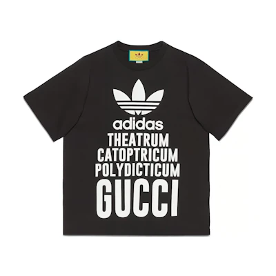 Gucci Adidas SS23 Logo Print Short-Sleeve T-Shirt Black () 616036-XJEW2-1152