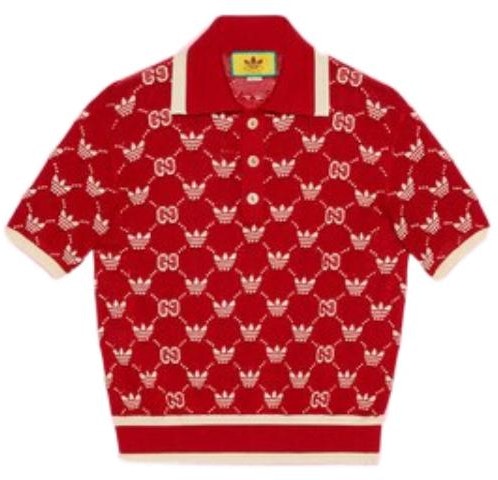 gucci-x-adidas-ss-23-red-monogram-knit-polo-shirt-700473-xkcd-0-6186