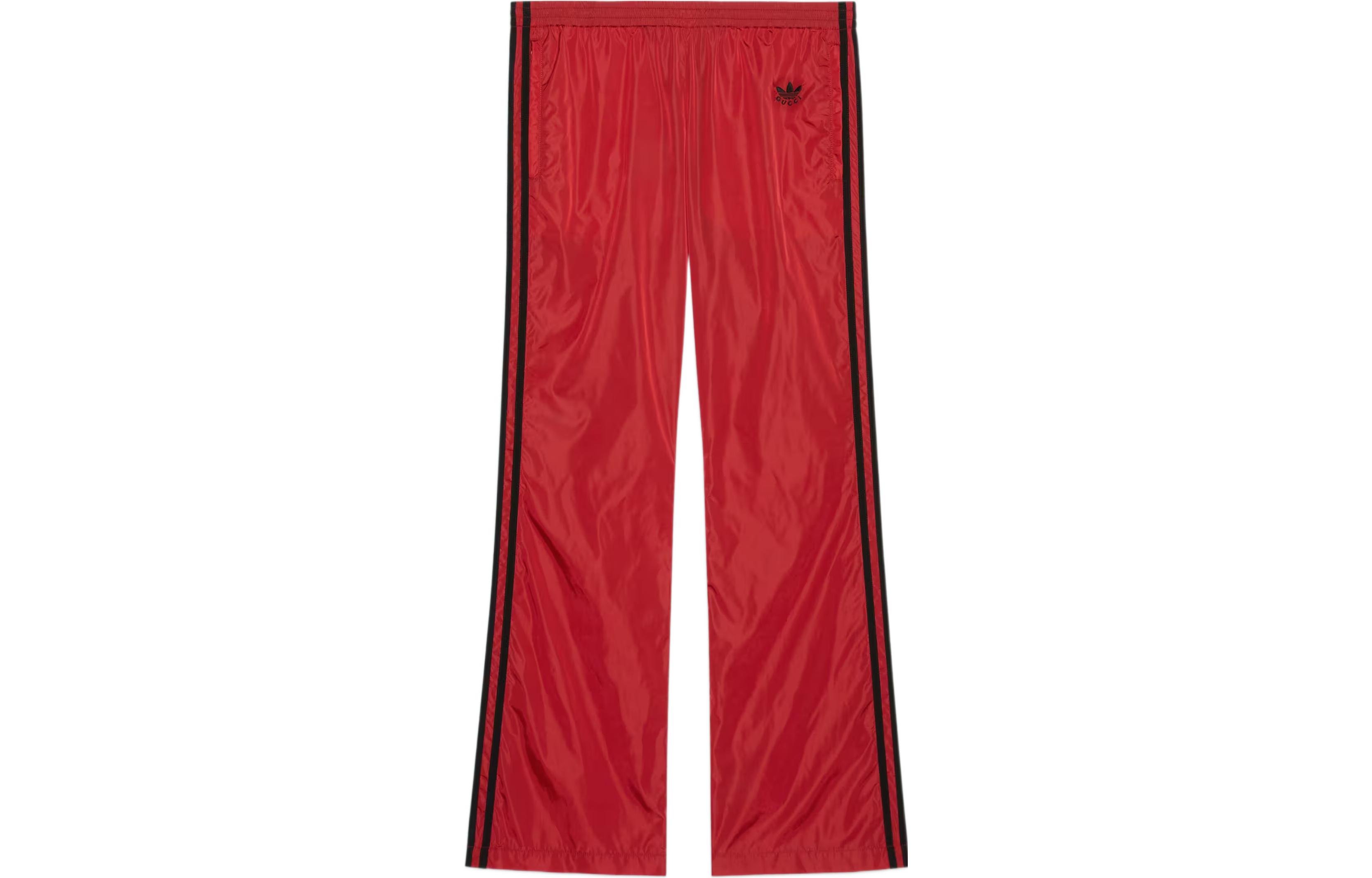 Gucci x adidas SS23 Red Striped Logo Embroidered Pants 724957-ZALJ1-6482