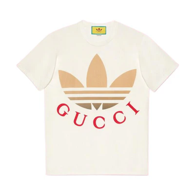 Gucci Adidas SS23 White Logo Print Crewneck T-Shirt 548334-XJE7A-9275