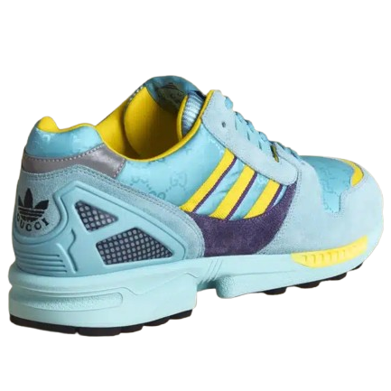 Shop Gucci x adidas ZX 8000 ''Aqua GG Monogram'' Sneakers IE2272