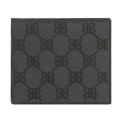 Gucci x Balenciaga The Hacker Project Bi-Fold Coin Wallet Black