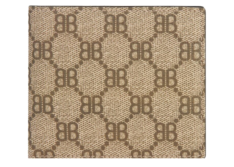 Gucci x Balenciaga The Hacker Project Bi-Fold Coin Wallet Beige