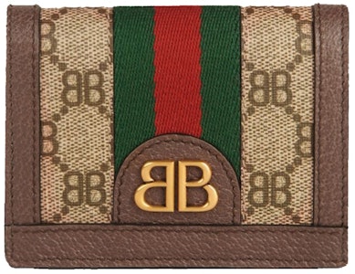 Gucci x Balenciaga「駭客計劃」卡片錢包,米色。 Buy Gucci x Balenciaga「駭客計劃」卡片錢包,米色。