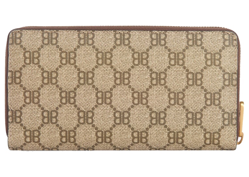 Gucci x Balenciaga The Hacker Project Continental Zip Wallet Beige