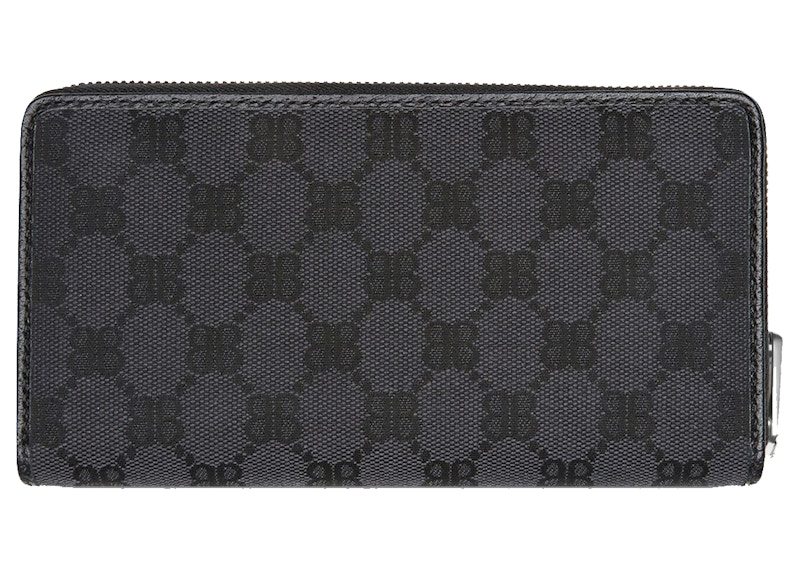 Gucci x Balenciaga The Hacker Project Continental Zip Wallet Black