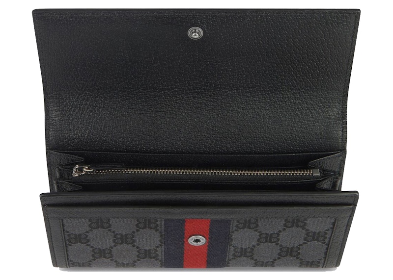 Lookbook 구찌 x 발렌시아가 해커 프로젝트 컨티넨탈 지갑 블랙 
