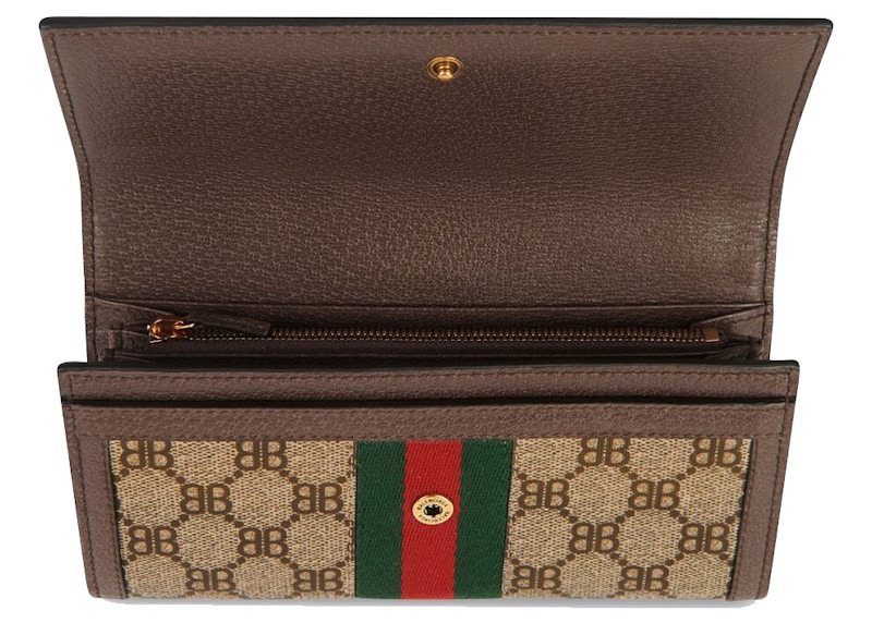 Lookbook 古驰 x 巴黎世家 联合项目黑客长款钱包 米色