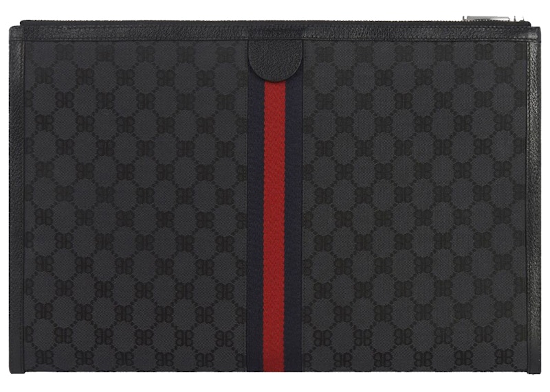 Order 古驰x巴黎世家黑色涂鸦笔记本包 黑色