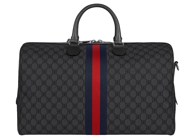 Order Beg Gucci x Balenciaga Hacker Graffiti Duffel Sederhana Hitam.
