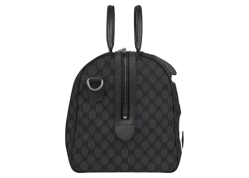 Lookbook Beg Gucci x Balenciaga Hacker Graffiti Duffel Sederhana Hitam.