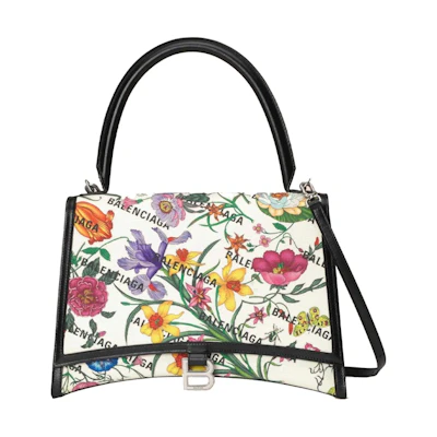 Gucci x Balenciaga The Hacker Project Medium Hourglass Bag White Flora