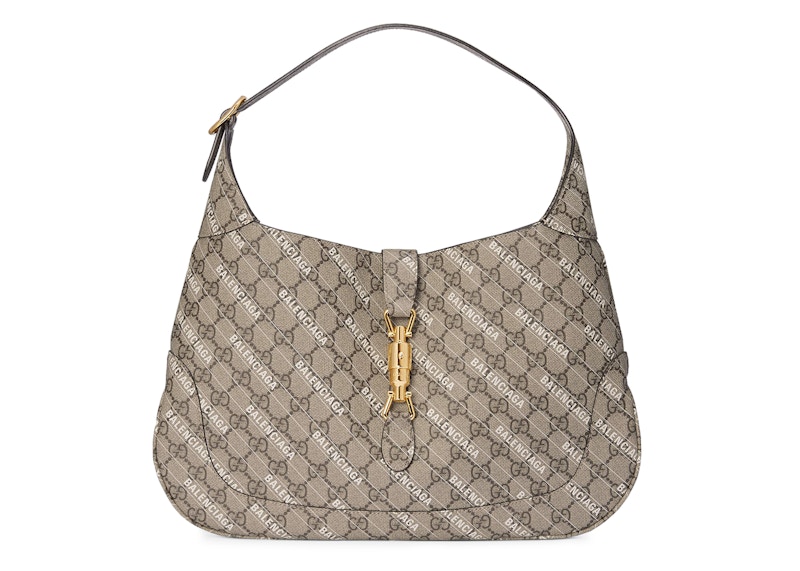 Gucci x Balenciaga The Hacker Project Medium Jackie 1961 GG Supreme Beige/Ebony/White