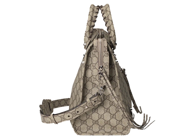 Lookbook 古馳 x 巴黎世家 The Hacker Project 中型新經典包款二號，米色/棕色