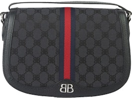 Gucci x Balenciaga The Hacker Project Medium Shoulder Bag Black Gucci x Balenciaga The Hacker Project Medium Shoulder Bag Black