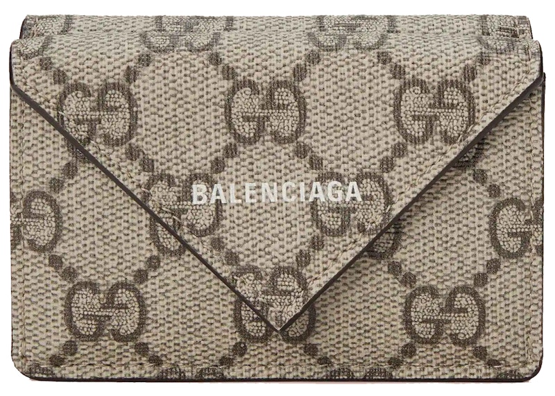 Gucci x Balenciaga The Hacker Project Papier Mini Wallet Beige/Ebony
