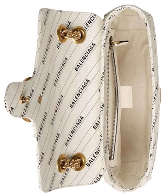 Gucci x Balenciaga The Hacker Project Small GG Marmont Bag White Lookbook Gucci x Balenciaga The Hacker Project Small GG Marmont Bag White