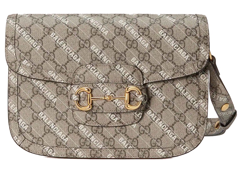 Gucci x Balenciaga The Hacker Project Small Gucci Horsebit 1955 Beige/Ebony