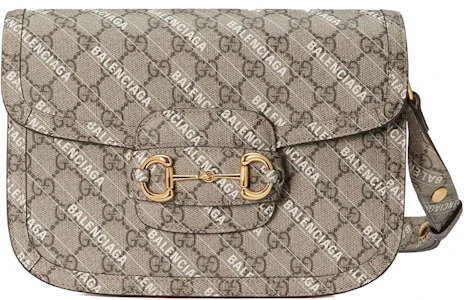 Gucci x Balenciaga The Hacker Project Small Gucci Horsebit 1955 Beige/Ebony Buy Gucci x Balenciaga The Hacker Project Small Gucci Horsebit 1955 Beige/Ebony