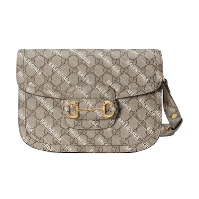 Gucci x Balenciaga The Hacker Project Small Gucci Horsebit 1955 Beige/Ebony