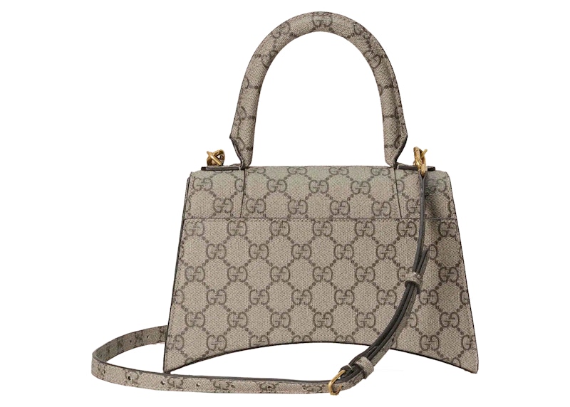 Lookbook 구찌 x 발렌시아가 해커 프로젝트 스몰 아워글래스 백 베이지/에보니 
