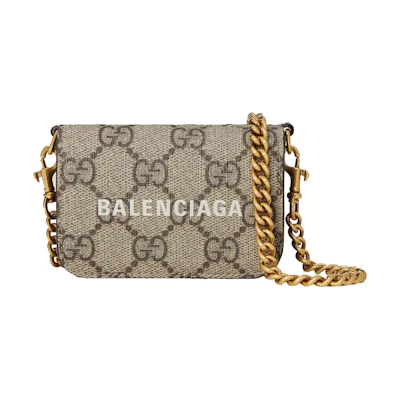 Gucci x Balenciaga The Hacker Project Wallet with Chain Beige/Ebony
