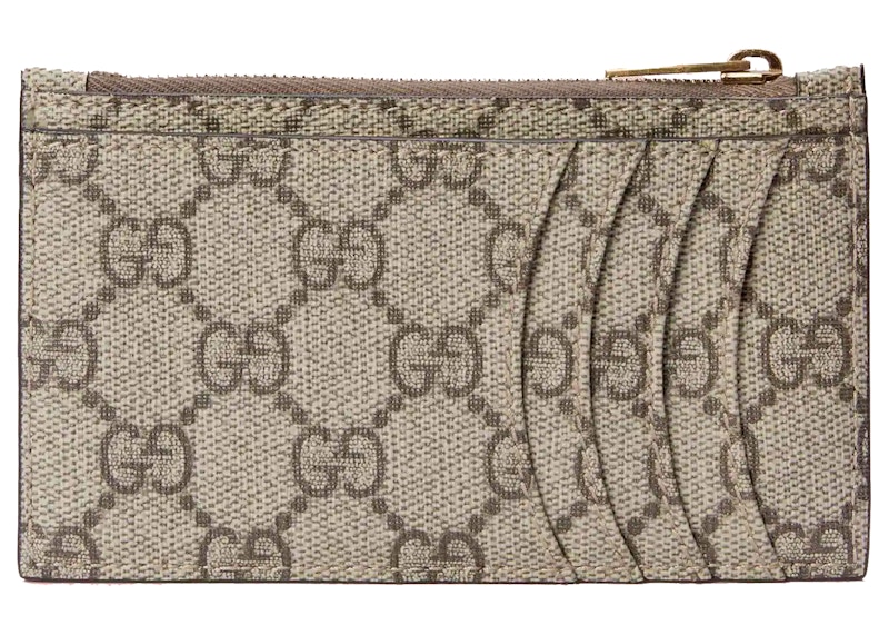 Order Gucci x Balenciaga The Hacker Project 米褐色/棕褐色拉鍊卡包