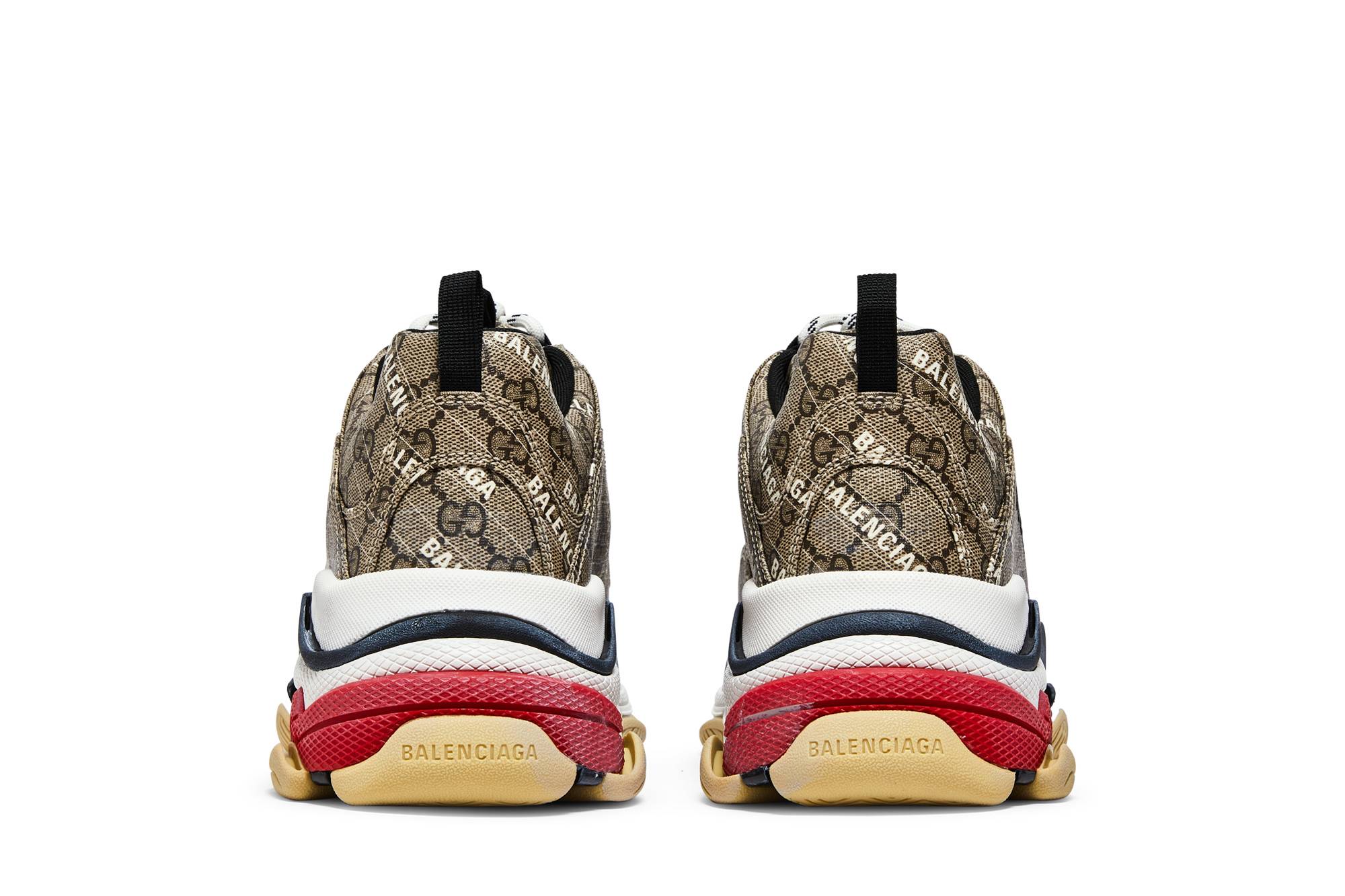 Details for Gucci x Balenciaga Triple S 'The Hacker Project' Kasut Sneakers Lelaki. 681066ULZ10-9795