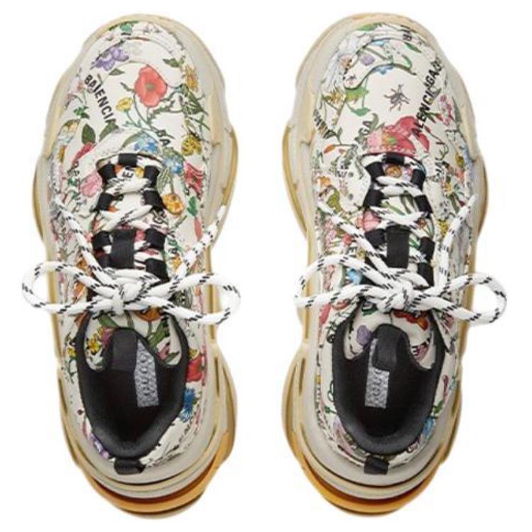 Shop Gucci x Balenciaga 三重厚底運動鞋 'The Hacker Project - 花卉' 681068-UL110-8461