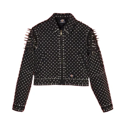 Gucci Dickies SS23 Studded Zip-Up Collared Jacket Unisex Black 747148XVIAA0100