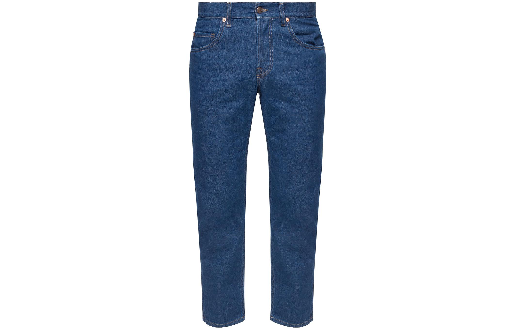 GUCCI x Disney  Tapered Blue Jeans with Zipper and Patch Details. 408637-XDA13-4206